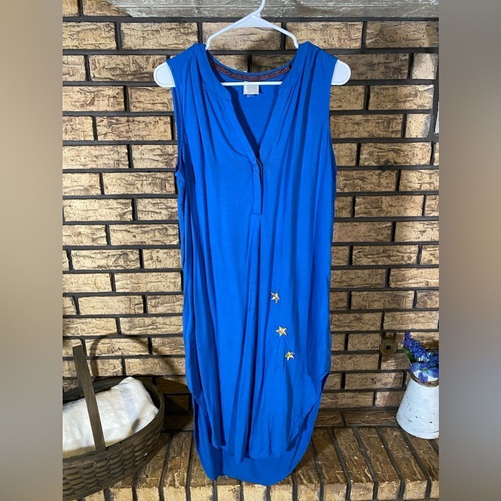Cupio blue sleeveless dress with stars
